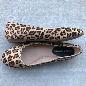 Audrey Brooke “Winny” Leopard Print Calf Hair Slip On Flats - Size 9.5M(US)